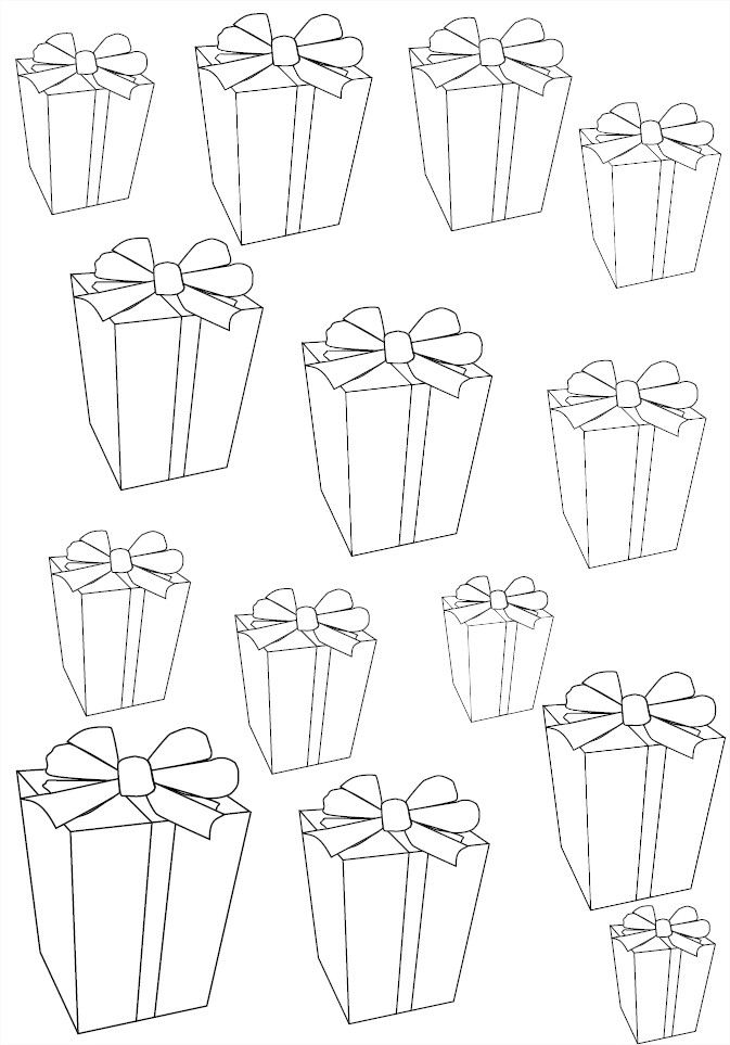 Coloriage noël cadeaux