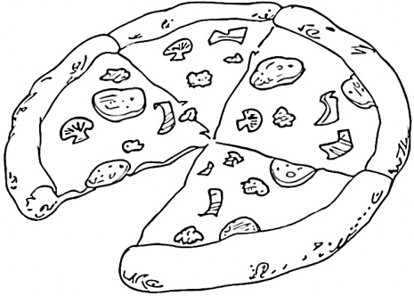 Coloriage pizza