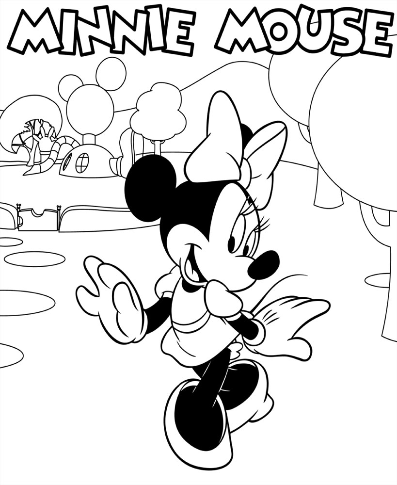 Coloriage Minnie Mouse