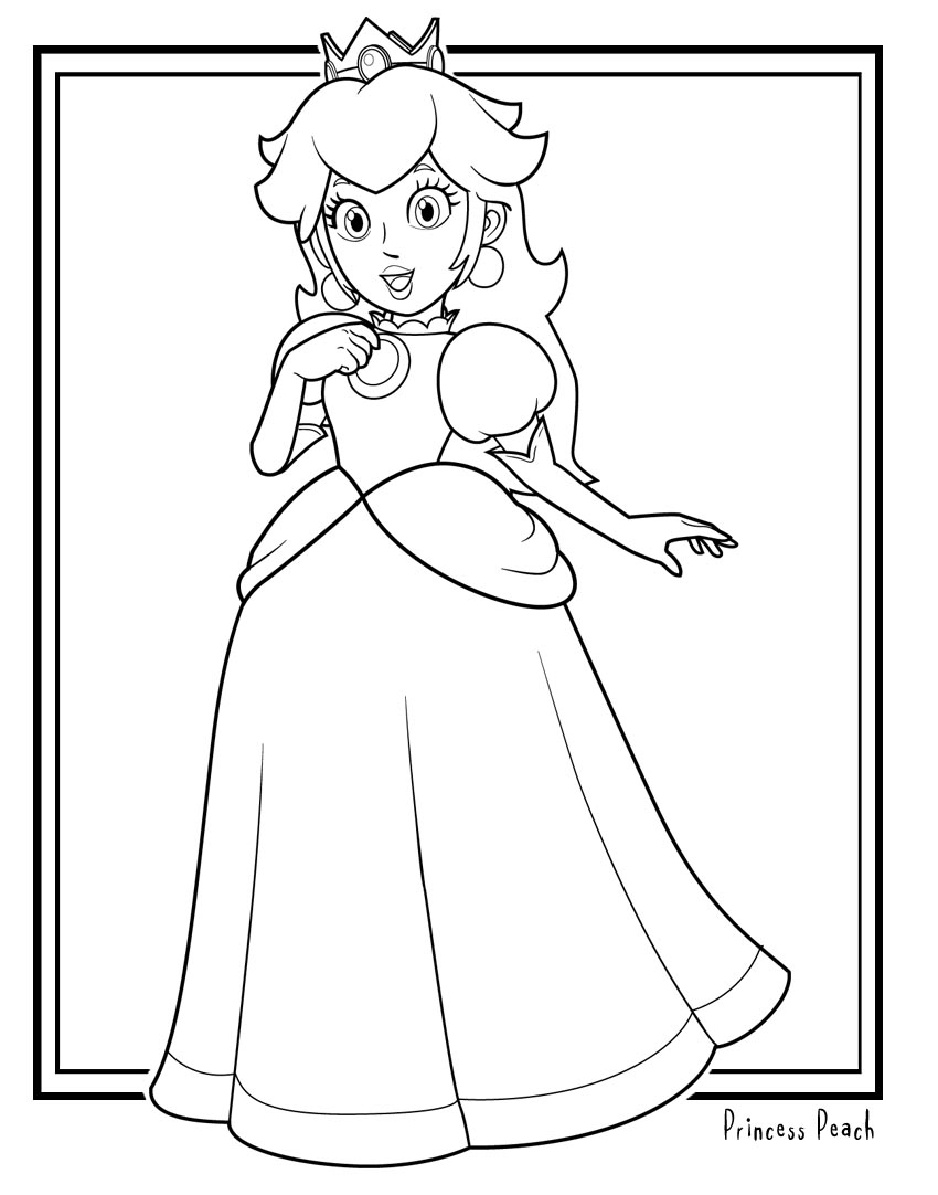 Coloriage Princesse Peach