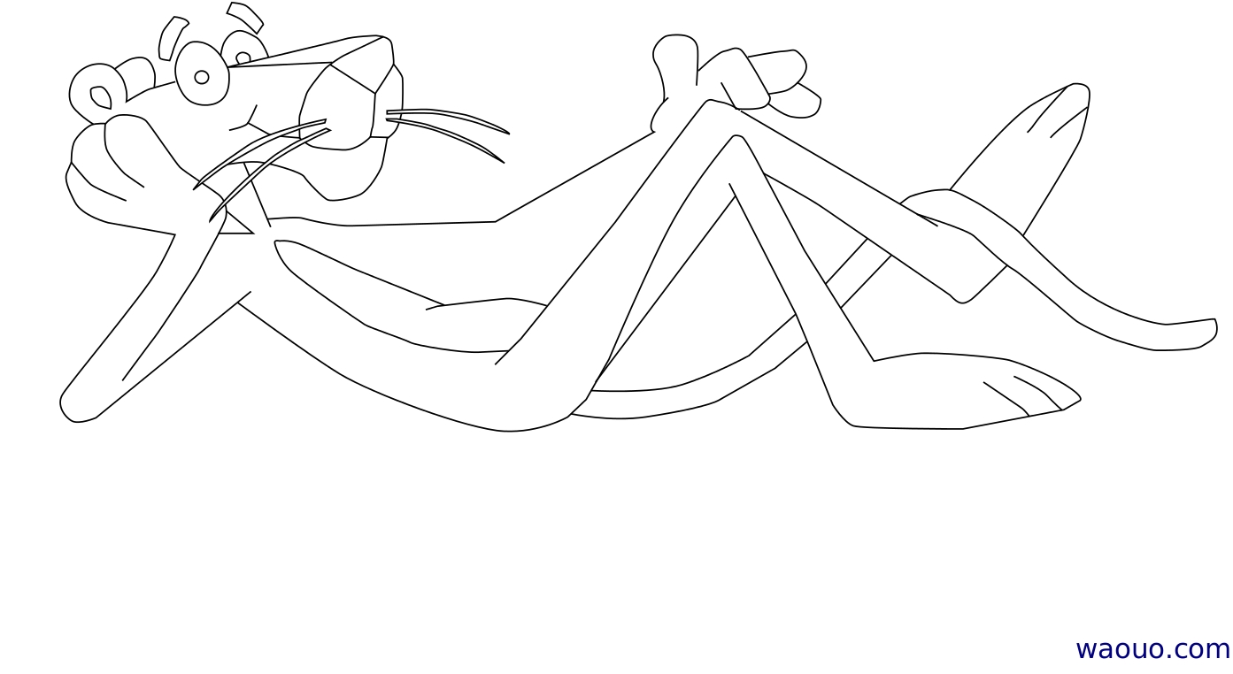 Panthere Rose coloriage