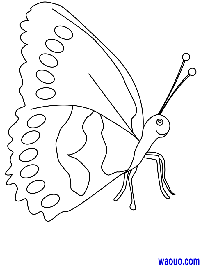 Coloriage papillon enfant