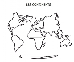 Carte du monde à imprimer