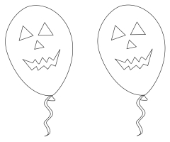 Coloriage ballon Halloween