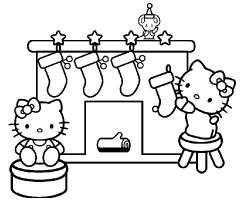 Coloriage Hello Kitty noel