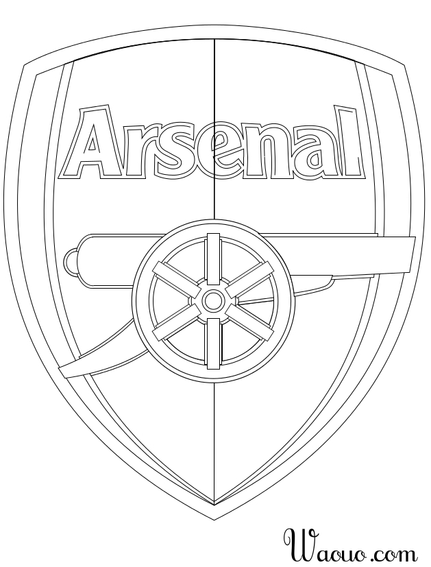 Coloriage logo Arsenal