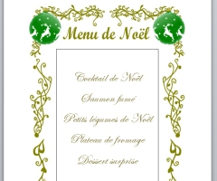 Le menu de Noël